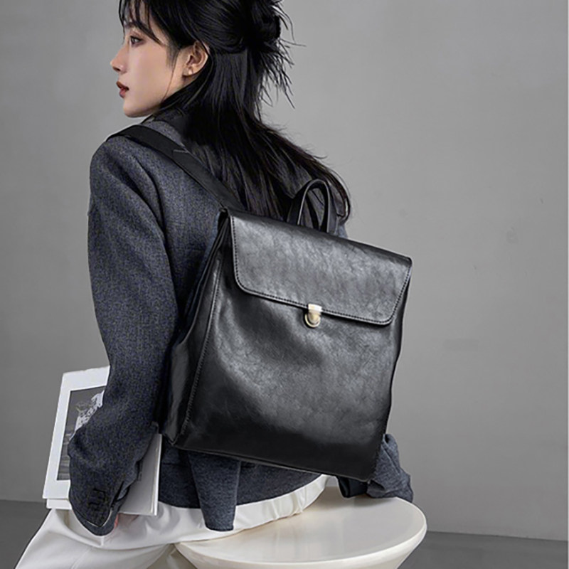 Luxury Zipper Bags - Luxury Brand Genuine Leather Backpack For