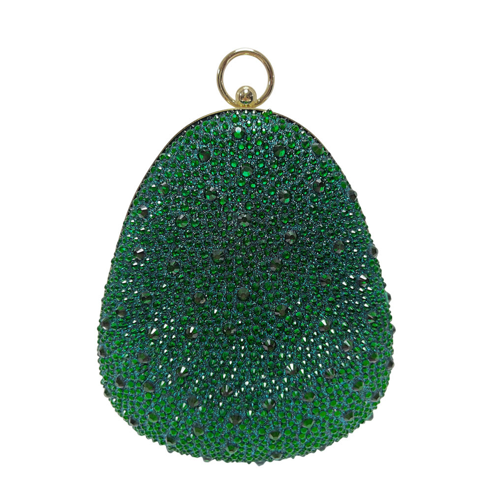 Emerald Green Full Rhinestone  - огляд і ціна Luxury Bags Green