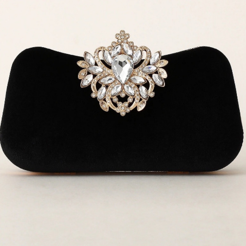 Dark Green Velvet Clutch Bag L - огляд і ціна Luxury Bags Green