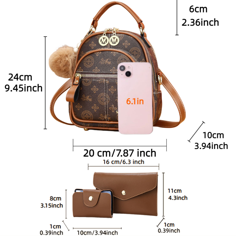 3-piece women's bag set, light - огляд і ціна Luxury Bags In