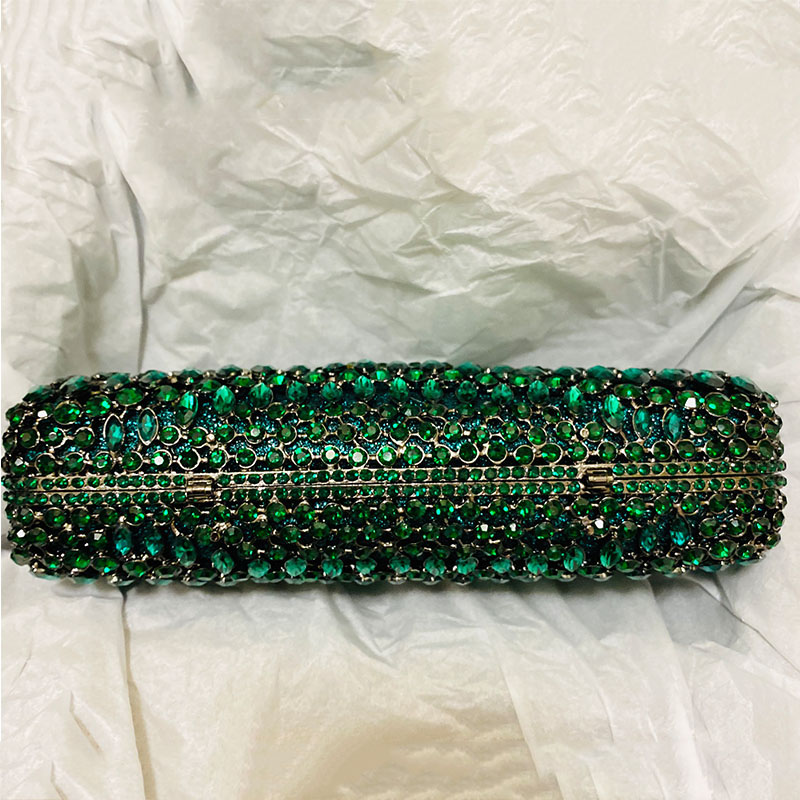 Luxury Green Rhinestone Evenin - огляд і ціна Luxury Bags Green