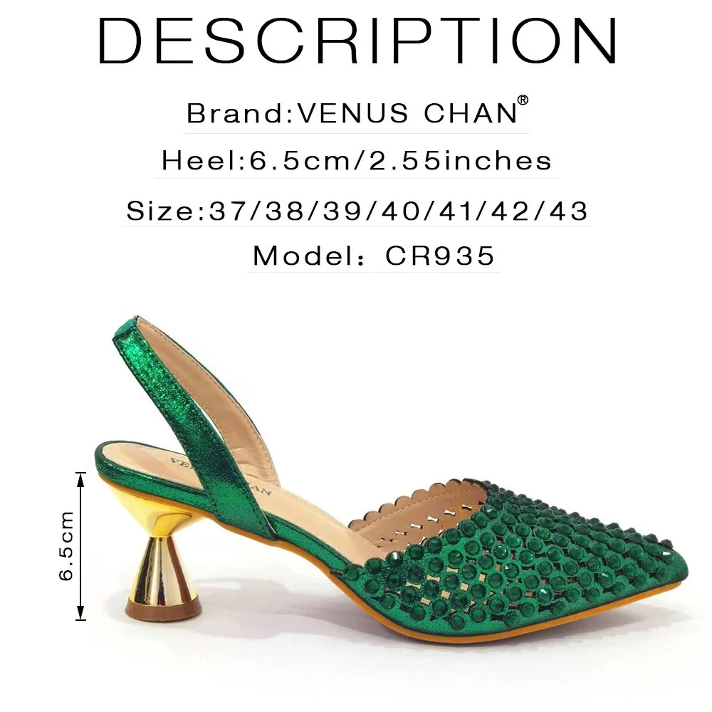 Luxury Green Rhinestone Shoes  - огляд і ціна Luxury Bags Green