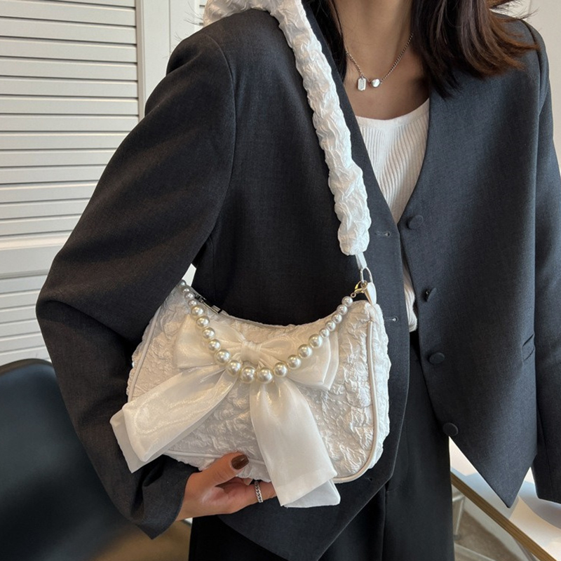 White Folds Pearl Female Bag R - огляд і ціна Luxury Y2K Bags