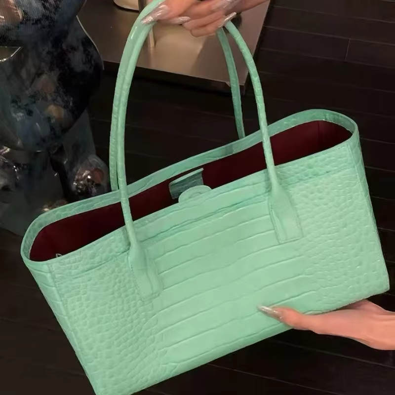 Free Shipping Crocodile-emboss - огляд і ціна Luxury Bags Green