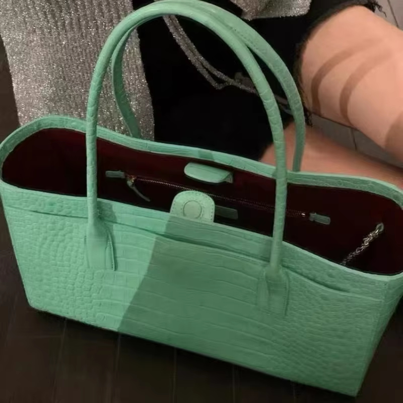 Free Shipping Crocodile-emboss - огляд і ціна Luxury Bags Green