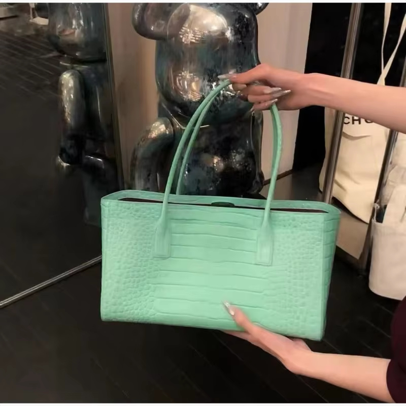 Free Shipping Crocodile-emboss - огляд і ціна Luxury Bags Green