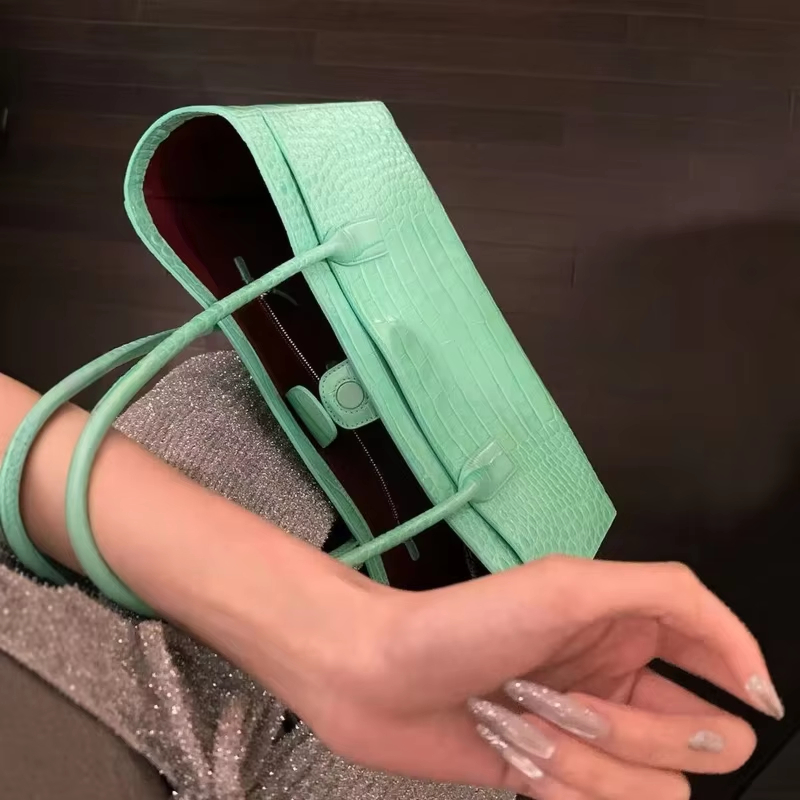 Free Shipping Crocodile-emboss - огляд і ціна Luxury Bags Green