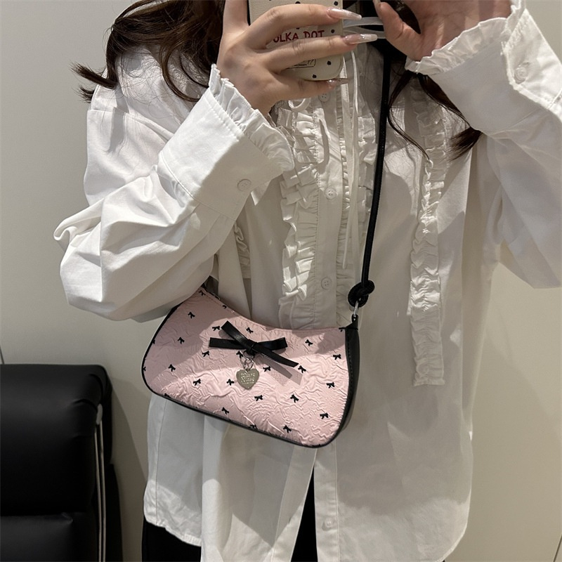 Y2k Pink Bow Armpit Bag for Wo - огляд і ціна Luxury Y2K Bags