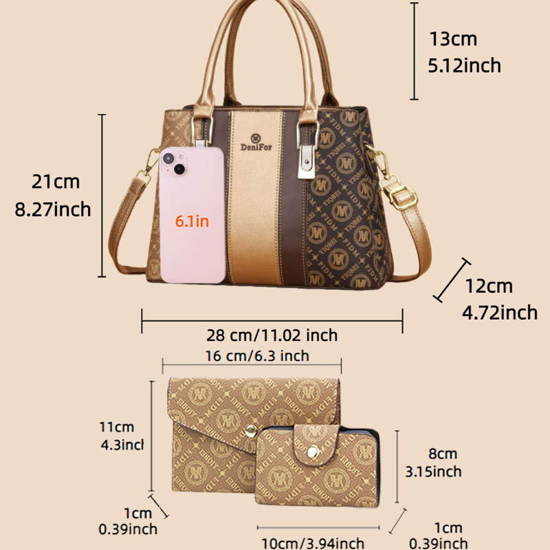 3-piece set of women's handbag - огляд і ціна Luxury Bags In