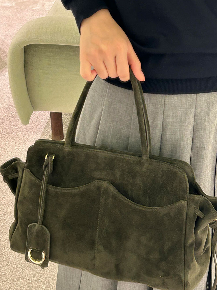 Green Suede Large Capacity Tot - огляд і ціна Luxury Bags Green